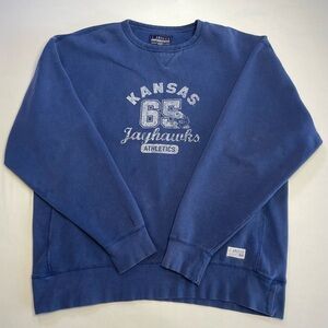J. America Blue Crewneck Sweater - Kansas City Jayhawks
